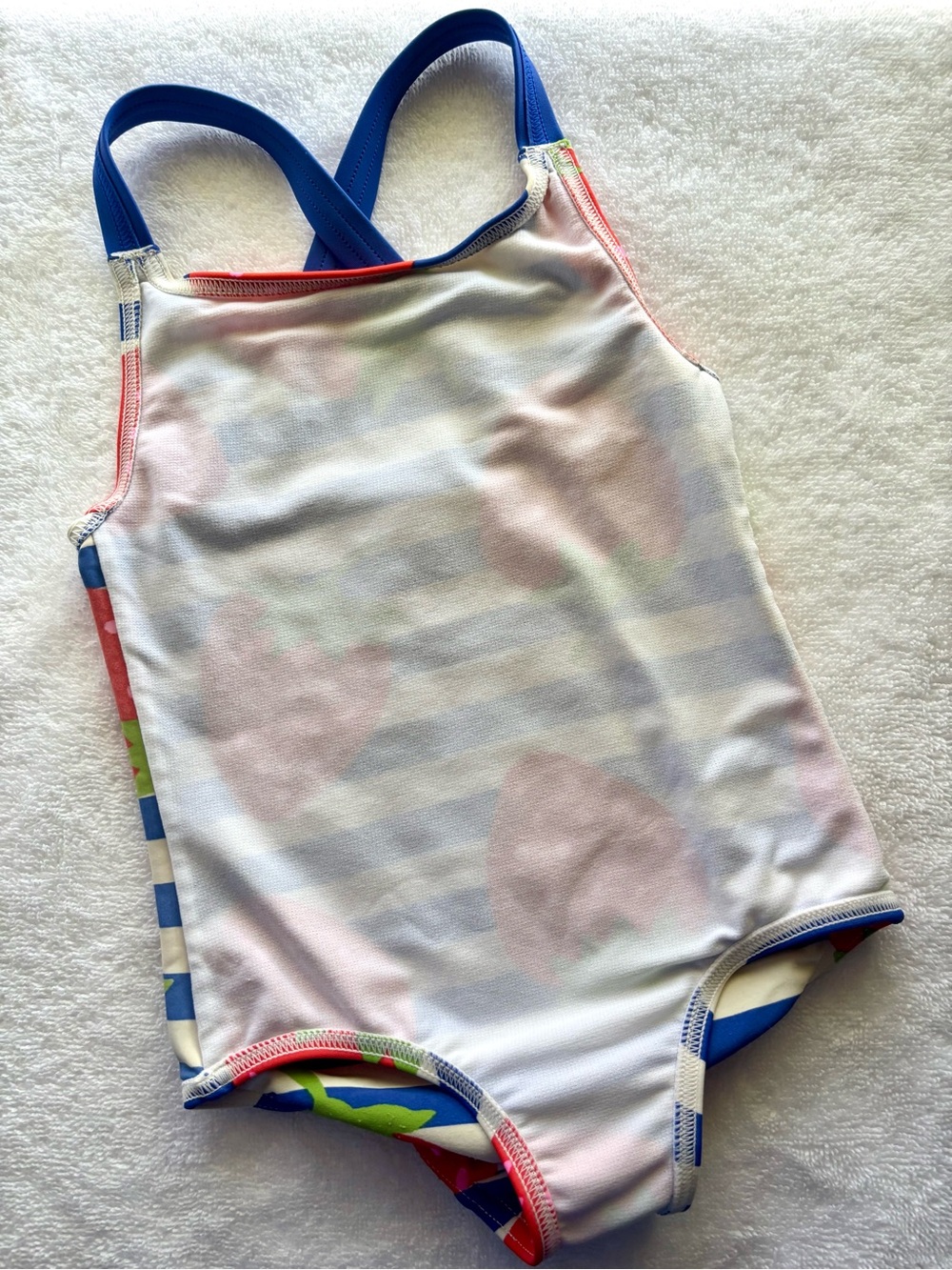 Mini Boden Strawberry One-Piece Swimsuit Size 110 (4-5 Years) - Picture 8 of 8